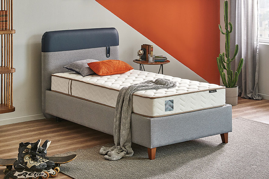 Loris Sandıklı Multi Yatak Set Lacivert Yatak Baza Başlık Seti Yataş