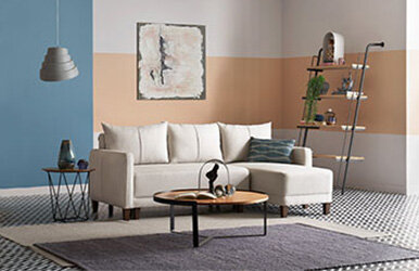 Enza Home Smart Small L Corner Sofa Açık Gri