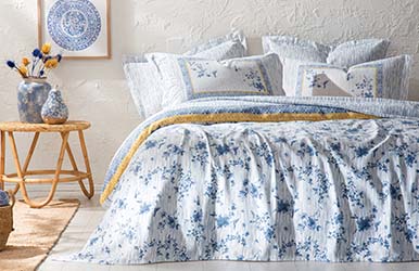 Minella - Blue Bedspread Set Mavi