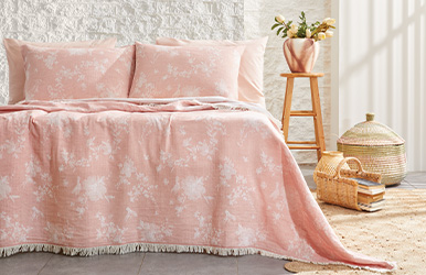 Minella - Blush Bedspread Set Blush