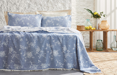 Minella - Blue Bedspread Set Mavi