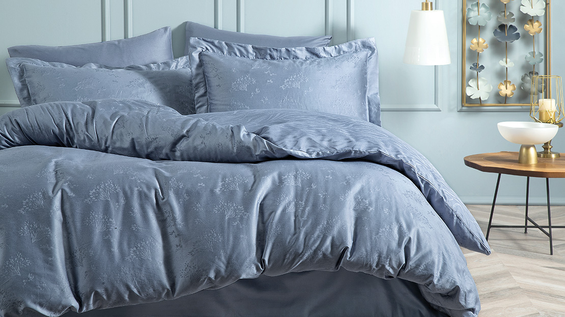 denim blue quilt cover