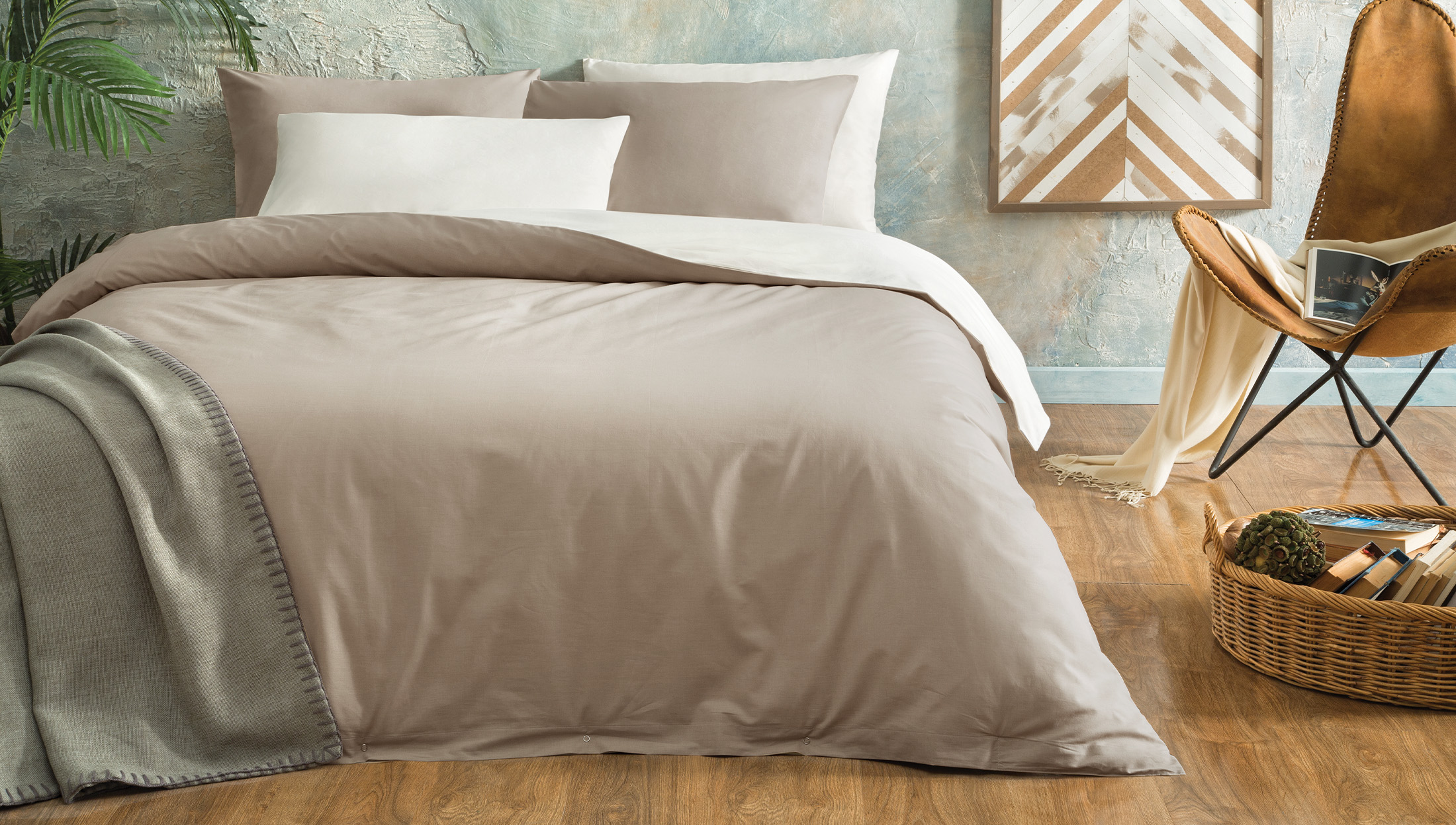 brown and beige duvet sets